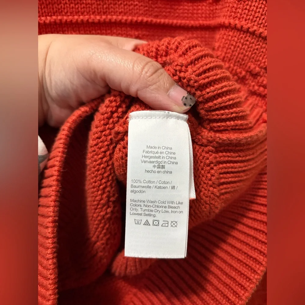 J.Crew Cotton Crewneck Sweater In Combination Guernsey Stitch Men M